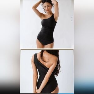Albion Fit Ruched One Shoulder Swimsuit